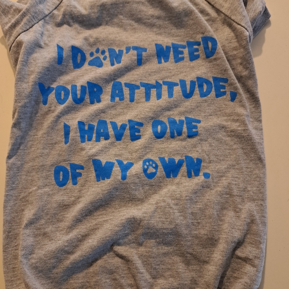 Nwot Attitude Dog Shirt